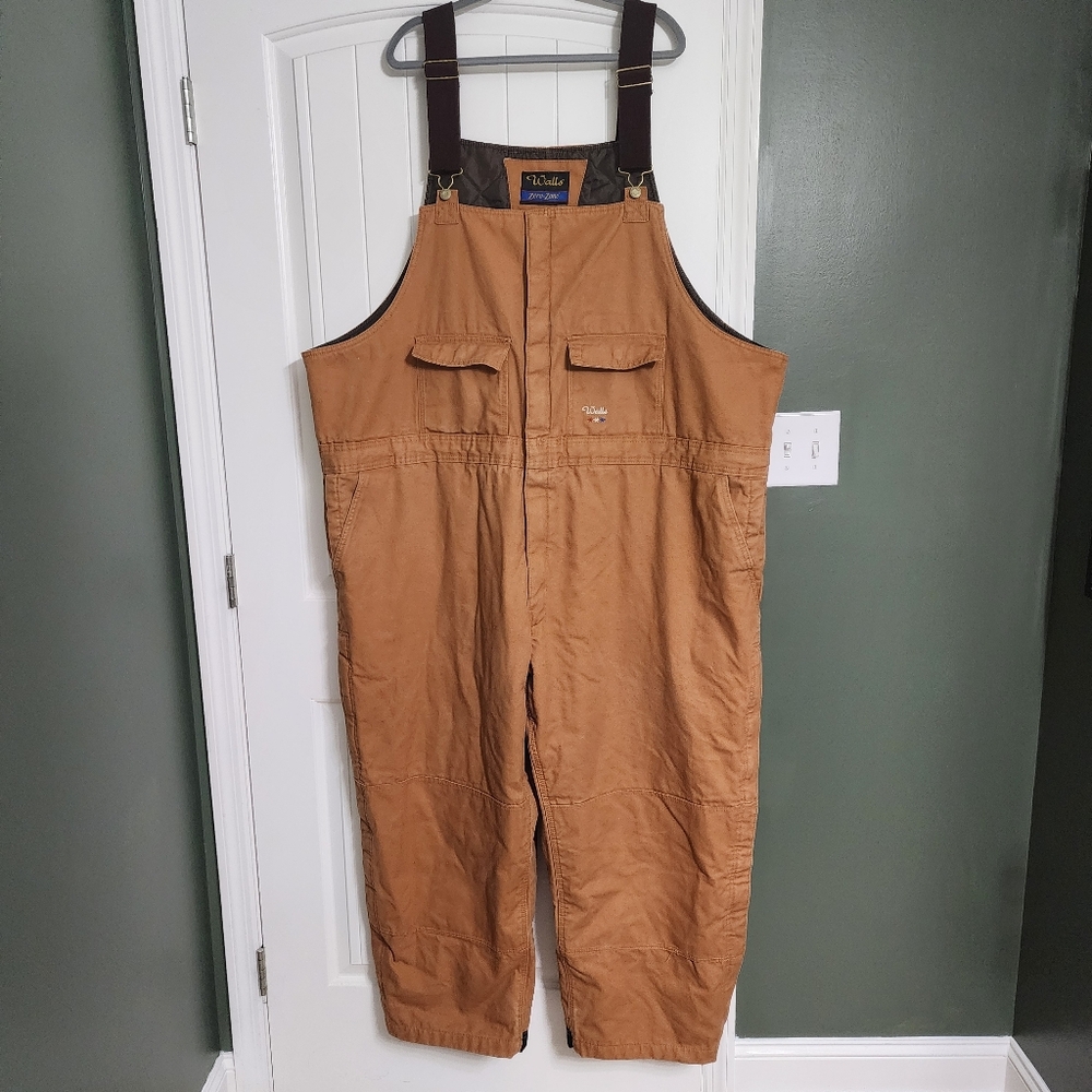 WALLS ZERO-ZONE Men's 4XL Regular 54-56 Duck Cloth Insulated Bib Overalls